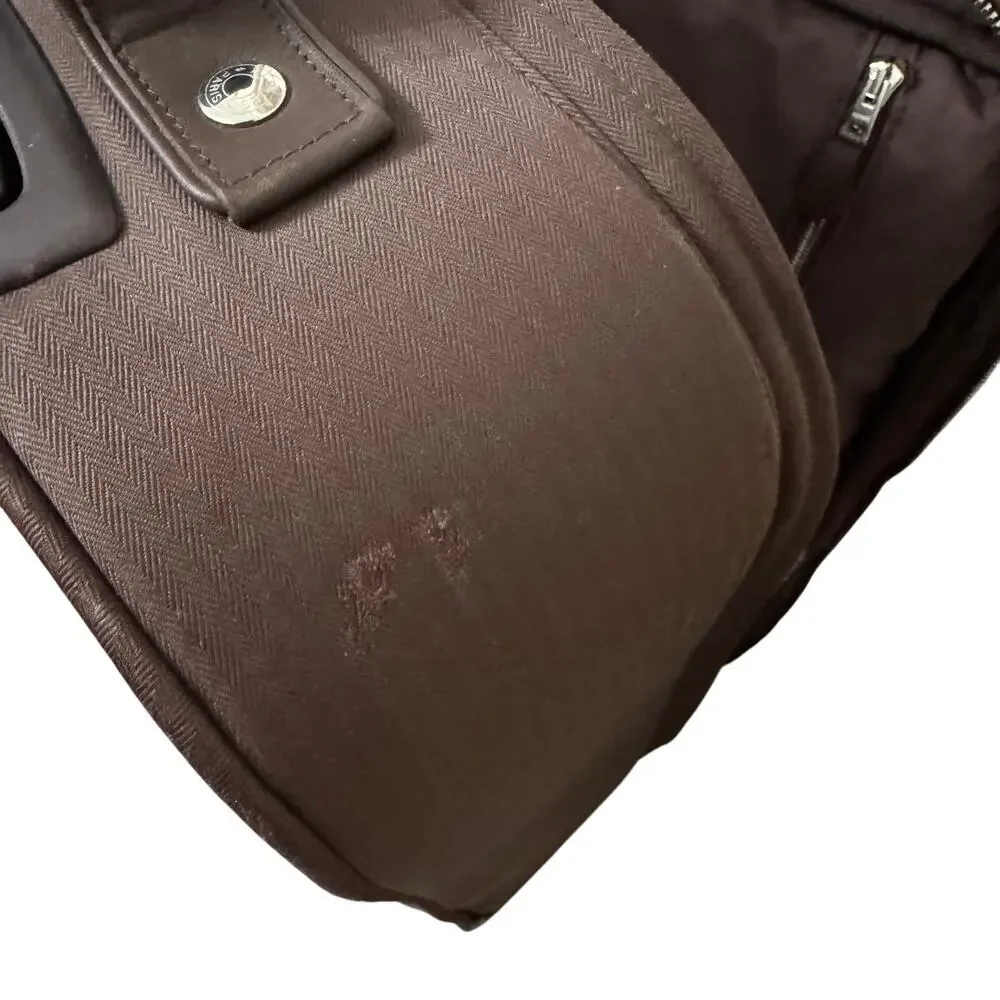 Hermes Vintage Suitcase Carry-On Acapulco Brown Rolling Bag Travel Luggage Rare